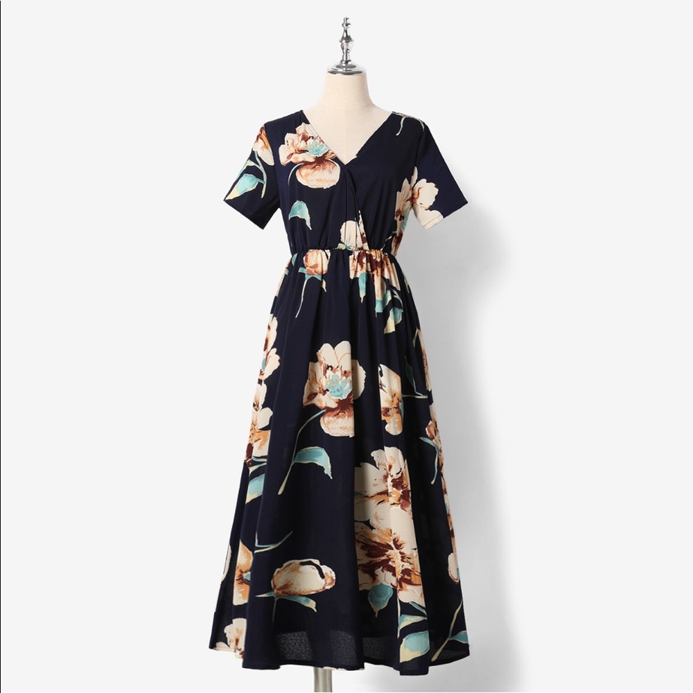 2/$20 floral midi dress